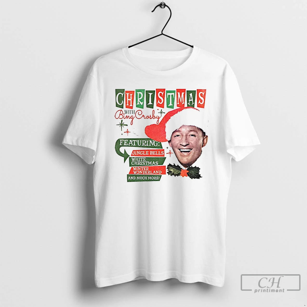 Classic Christmas With Bing Crosby Jingle Bells White Christmas T Shirts Hoodie, Sweatshirt | InkNestWear.com