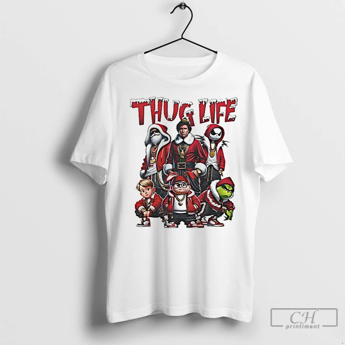 Classic Christmas Gang Thug Life Santa Grinch Jack Skellington Friends T-Shirts, Hoodie, Sweatshirt | InkNestWear.com