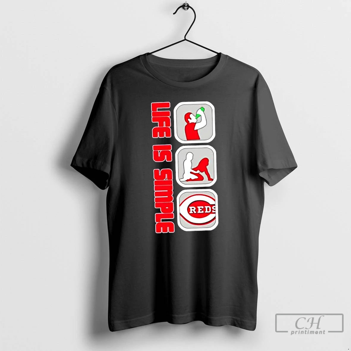 Classic Cincinnati Reds Baseball Life Is Simple T Shirts Hoodie, Sweatshirt | InkNestWear.com
