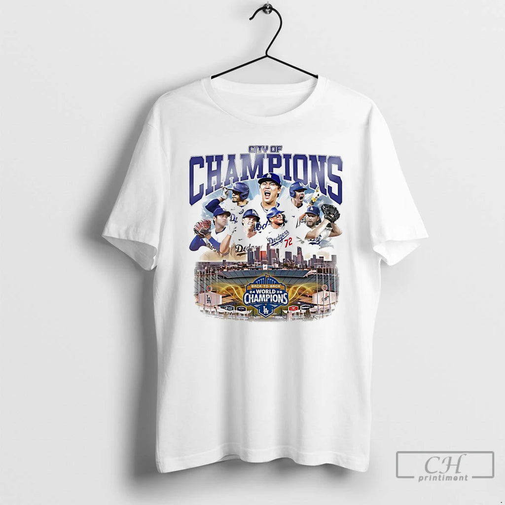 Classic City Of Champions La Dodgers 2025 World Champions T Shirts Hoodie, Sweatshirt | InkNestWear.com