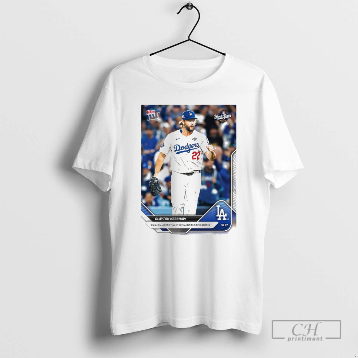 Classic Clayton Kershaw 2025 Mlb Topps Los Angeles Dodgers Escapes Jam In 1st Mlb Extra T-Shirts, Hoodie, Sweatshirt