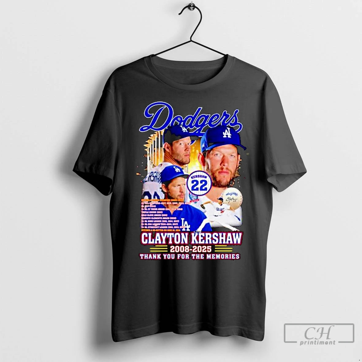 Classic Clayton Kershaw Los Angeles Dodgers 2008 2025 Thank You For The Memories Ornaments T-Shirts, Hoodie, Sweatshirt