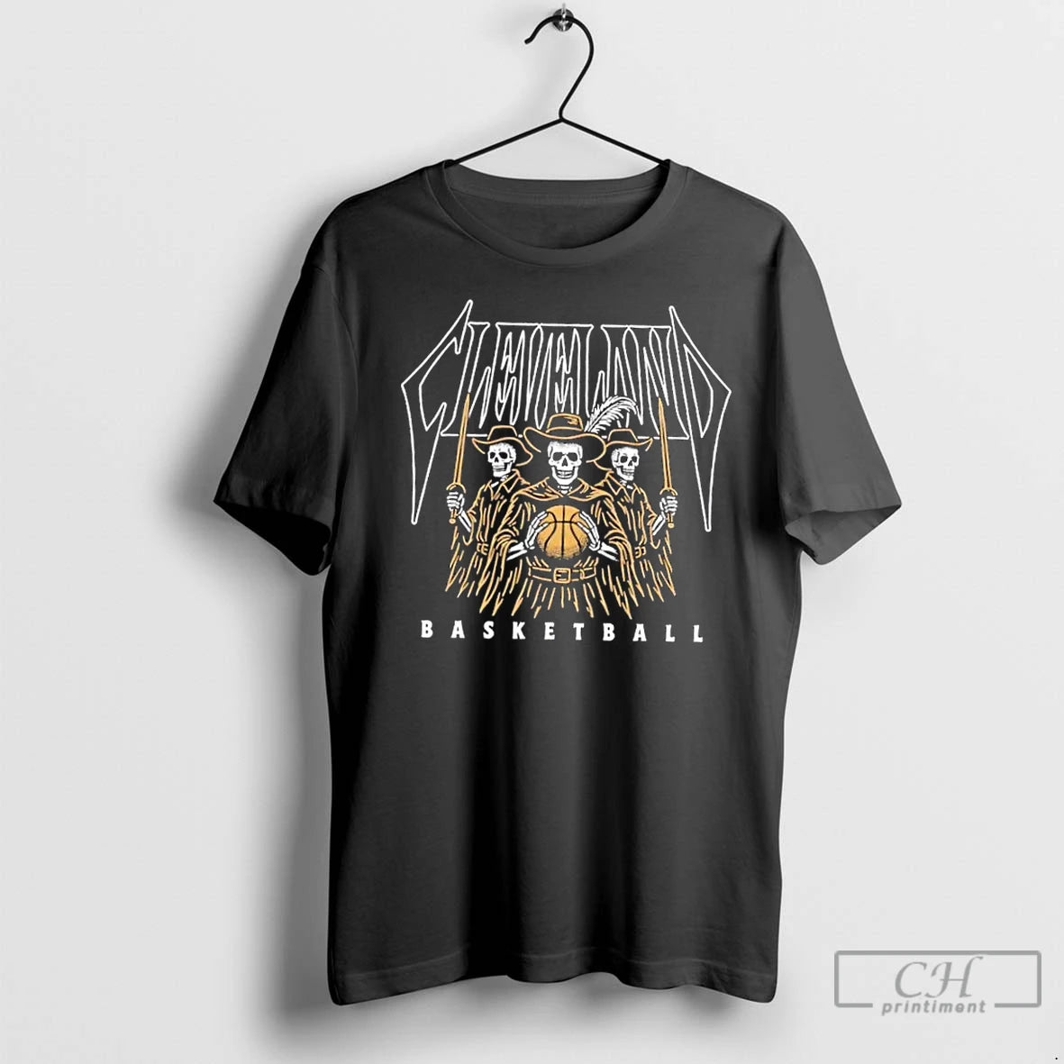 Classic Cleveland Basketball Skeletons Graphic T-Shirts, Hoodie, Sweatshirt | InkNestWear.com