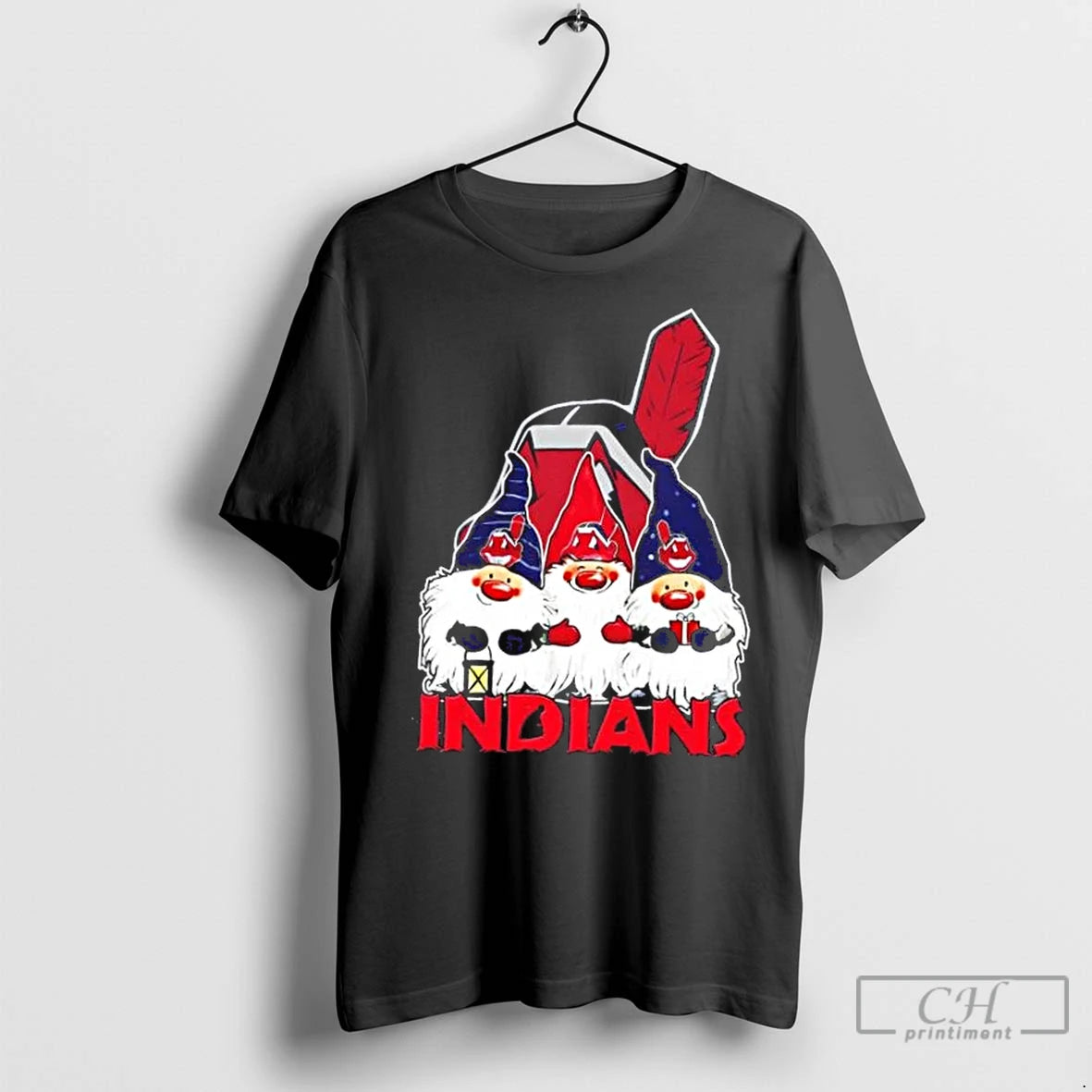 Classic Cleveland Indians X Gnomes Xmas Christmas T-Shirts, Hoodie, Sweatshirt | InkNestWear.com