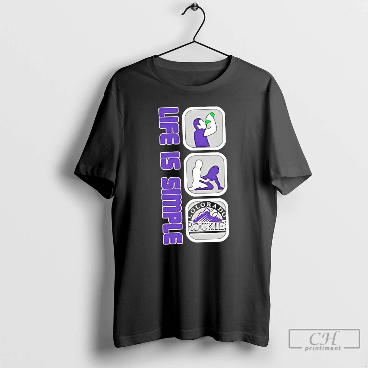 Classic Colorado Rockies Baseball Life Is Simple T Shirts Hoodie, Sweatshirt | InkNestWear.com