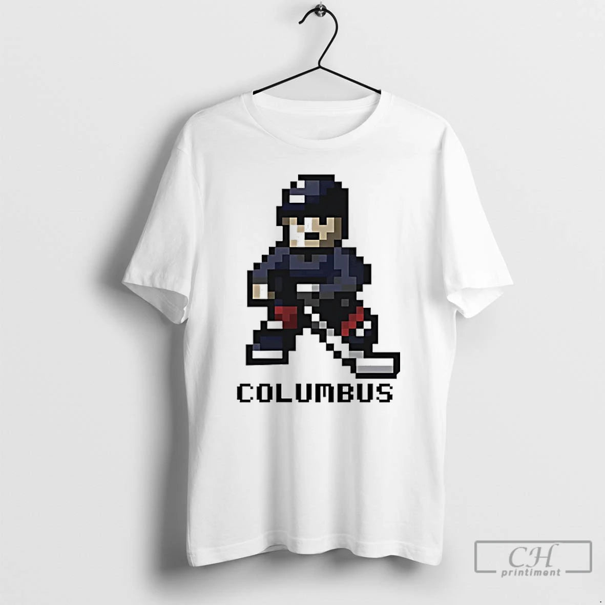 Classic Columbus Blue Jackets Hockey 8 Bit Retro Baller T Shirts Hoodie, Sweatshirt | InkNestWear.com