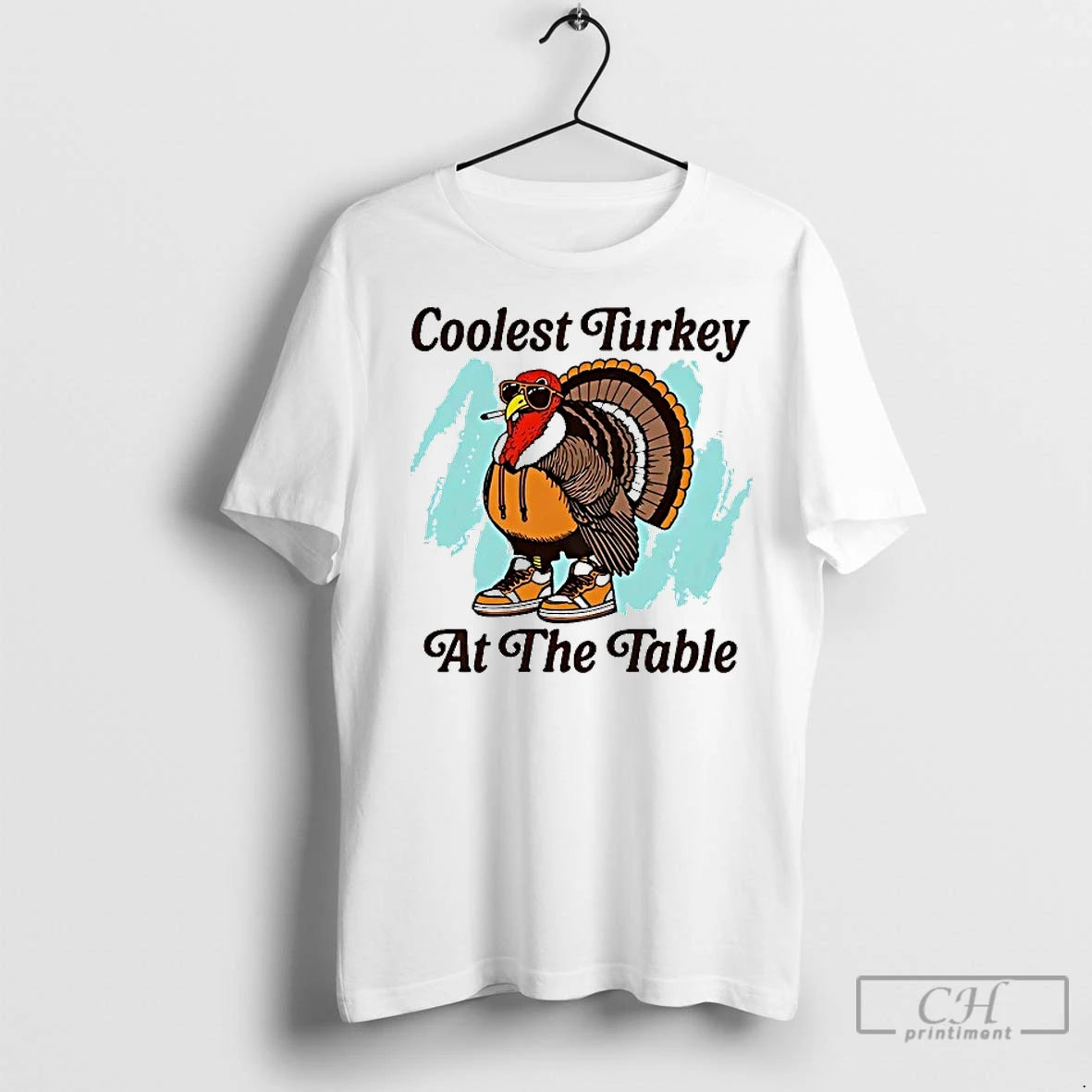 Classic Coolest Turkey At The Table T-Shirts, Hoodie, Sweatshirt | InkNestWear.com