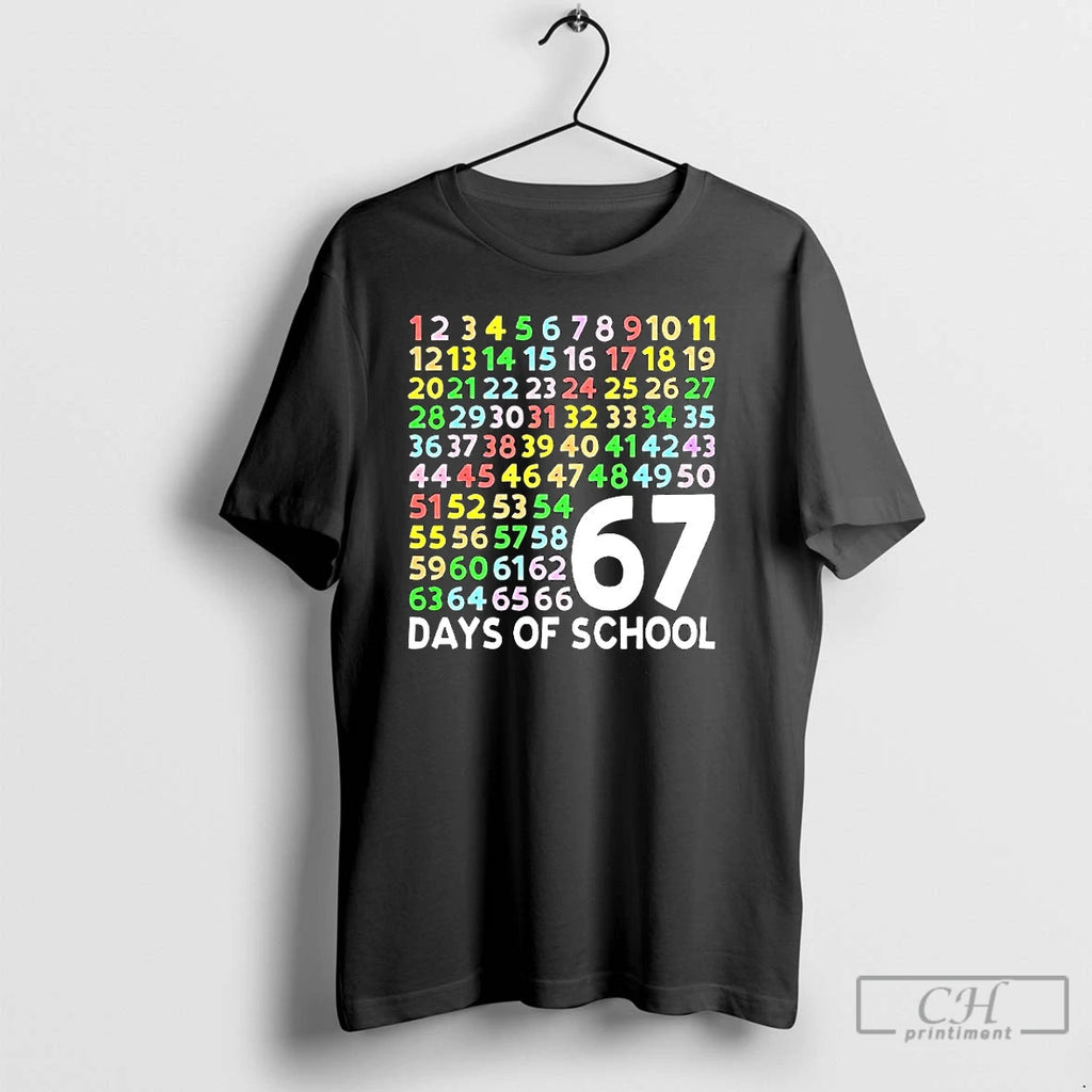Classic Count To 67 Days Of School Six Seven Meme T-Shirts, Hoodie, Sweatshirt | InkNestWear.com