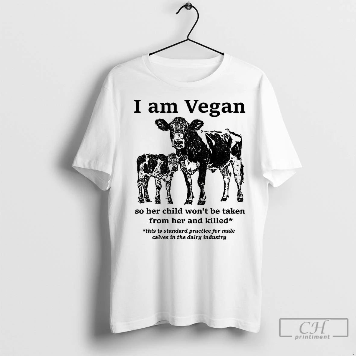 Classic Cow I Am Vegan So Her Child Wont Be Taken From Her And Killed T-Shirts, Hoodie, Sweatshirt | InkNestWear.com