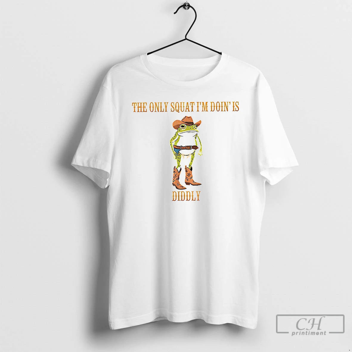 Classic Cowboy Frog The Only Squat Im Doin Is Diddly T Shirts Hoodie, Sweatshirt | InkNestWear.com