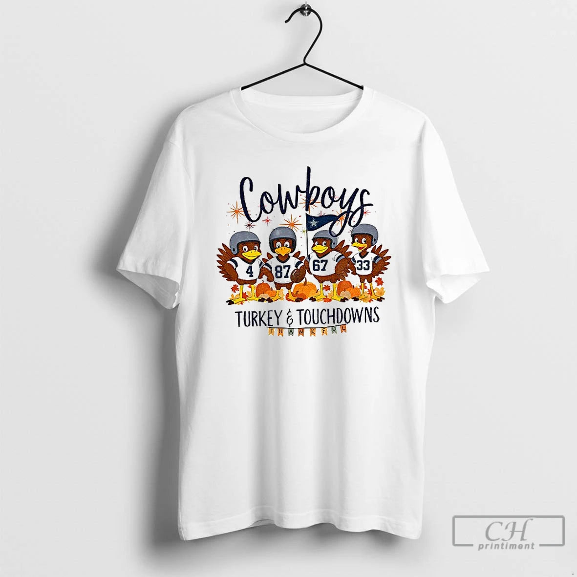 Classic Dallas Cowboys Football American Football Turkey And Touchdowns Thankful Thanksgiving T-Shirts, Hoodie, Sweatshirt