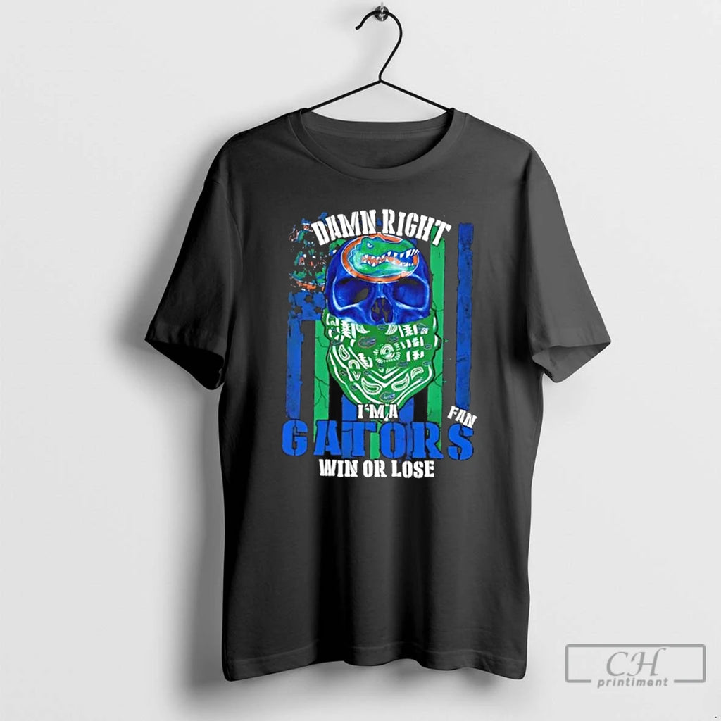Classic Damn Right Im A Florida Gators Fan Win Or Lose Us Flag T Shirts Hoodie, Sweatshirt | InkNestWear.com