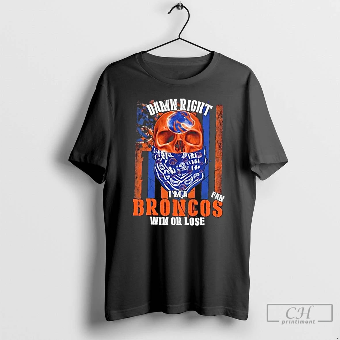 Classic Damn Right Im A Oise State Broncos Fan Win Or Lose Us Flag T-Shirts, Hoodie, Sweatshirt | InkNestWear.com
