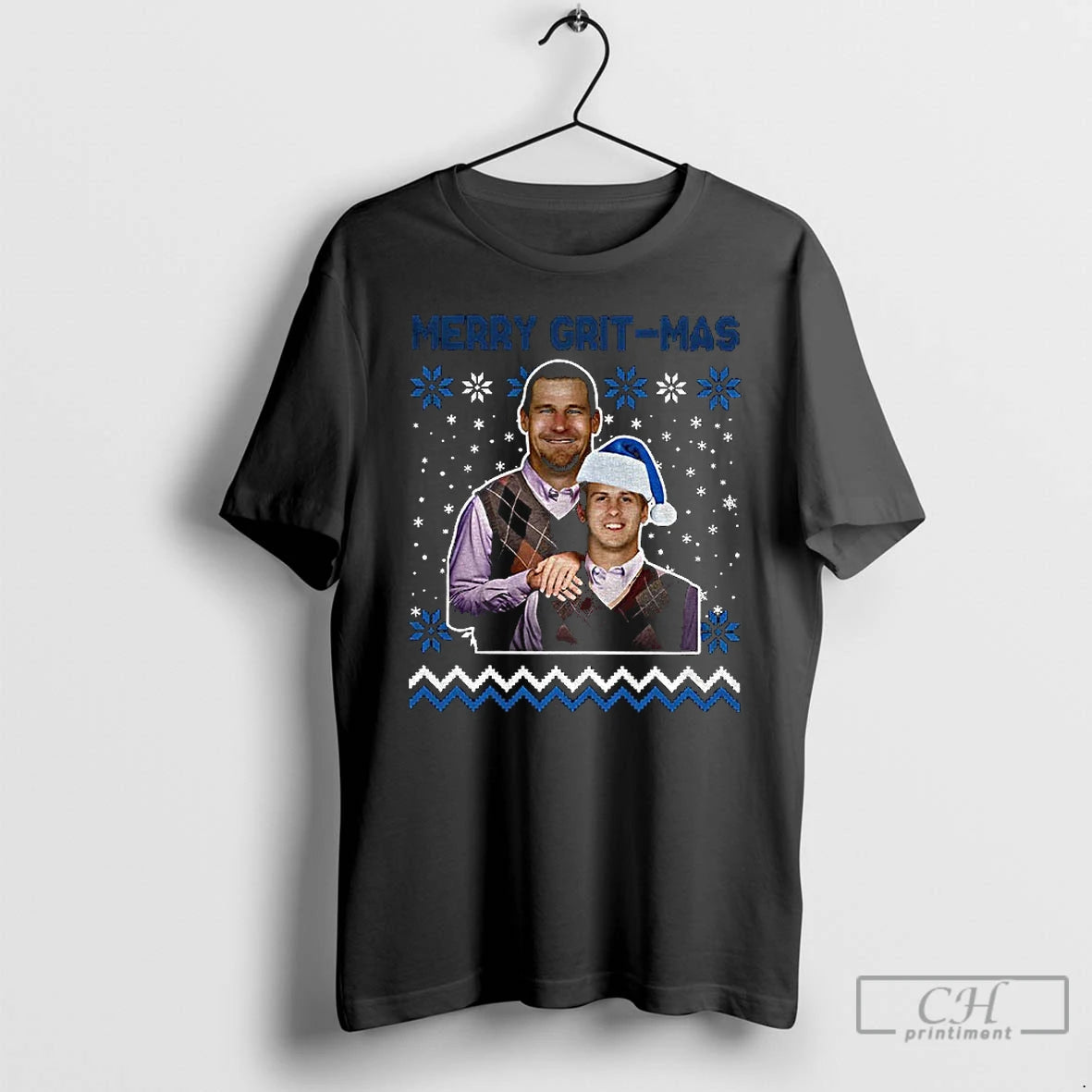 Classic Dan Campbell And Jared Goff Detroit Lions Football Merry Grit Mas Merry Christmas T-Shirts, Hoodie, Sweatshirt