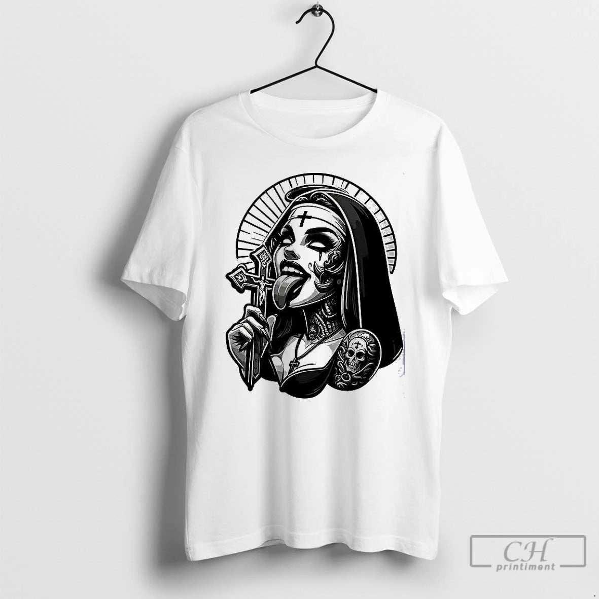 Classic Dark Evil Nun Licking The Cross T-Shirts, Hoodie, Sweatshirt | InkNestWear.com