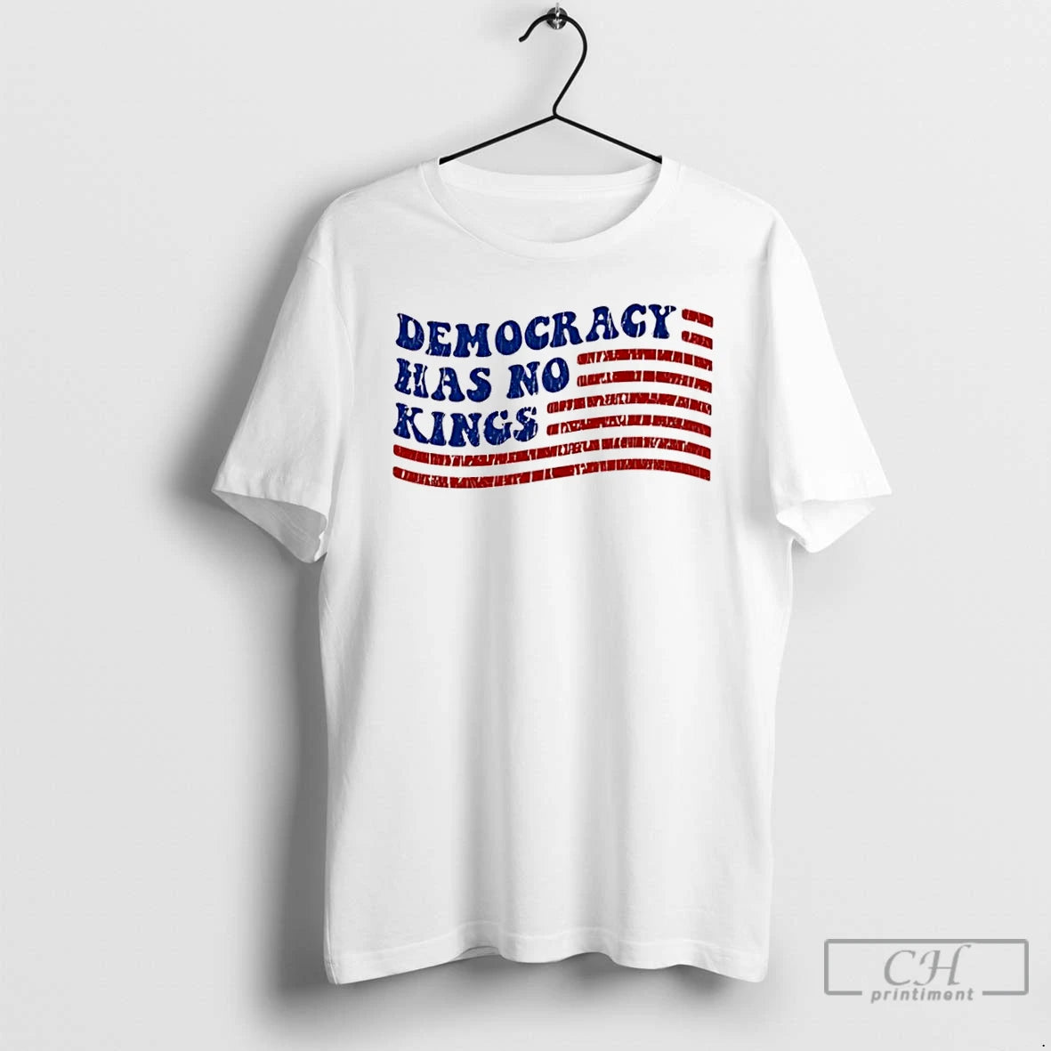Classic Democracy Has No Kings Usa Flag Graphic T Shirts Hoodie, Sweatshirt | InkNestWear.com