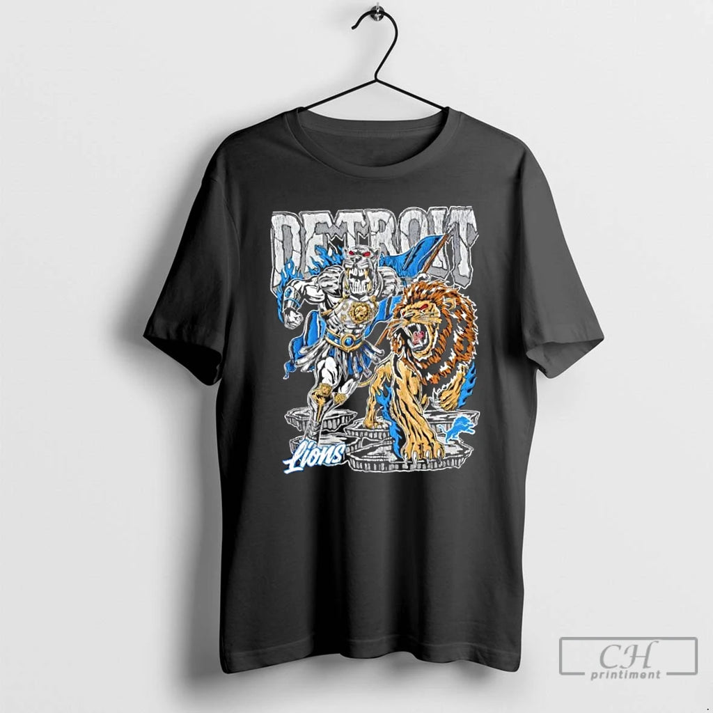 Classic Detroit Lions Gladiator Football Fire Graphic T Shirts Hoodie, Sweatshirt | InkNestWear.com