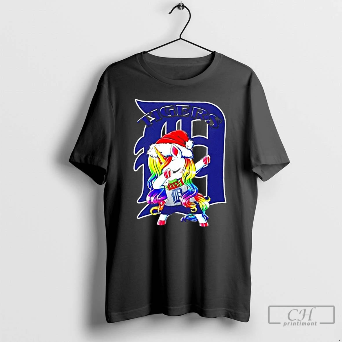 Classic Detroit Tigers X Unicorn Santa Hat Dabbing Merry Christmas T Shirts Hoodie, Sweatshirt | InkNestWear.com