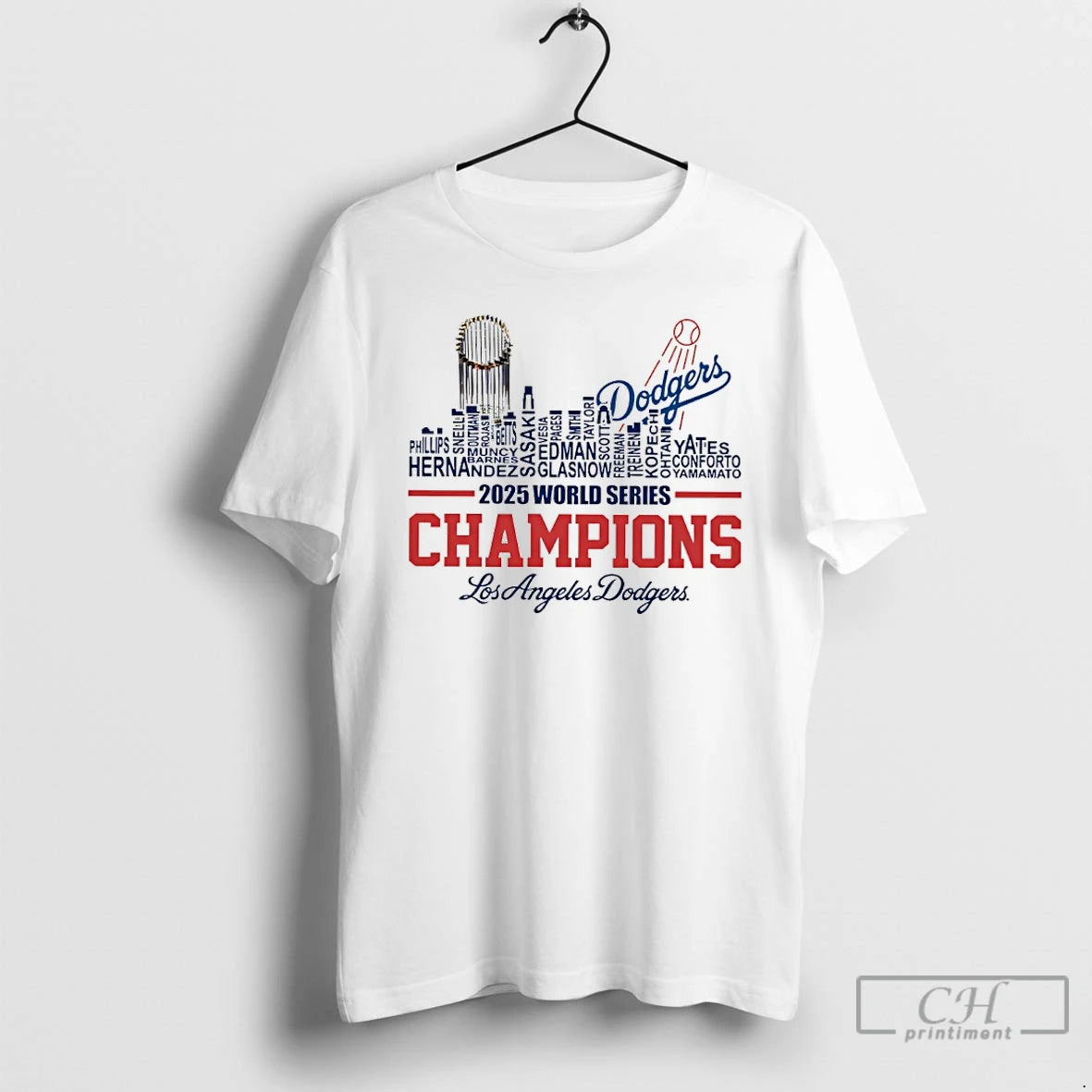 Classic Dodgers 2025 World Series Champions Player Name City Skyline T Shirts Hoodie, Sweatshirt | InkNestWear.com