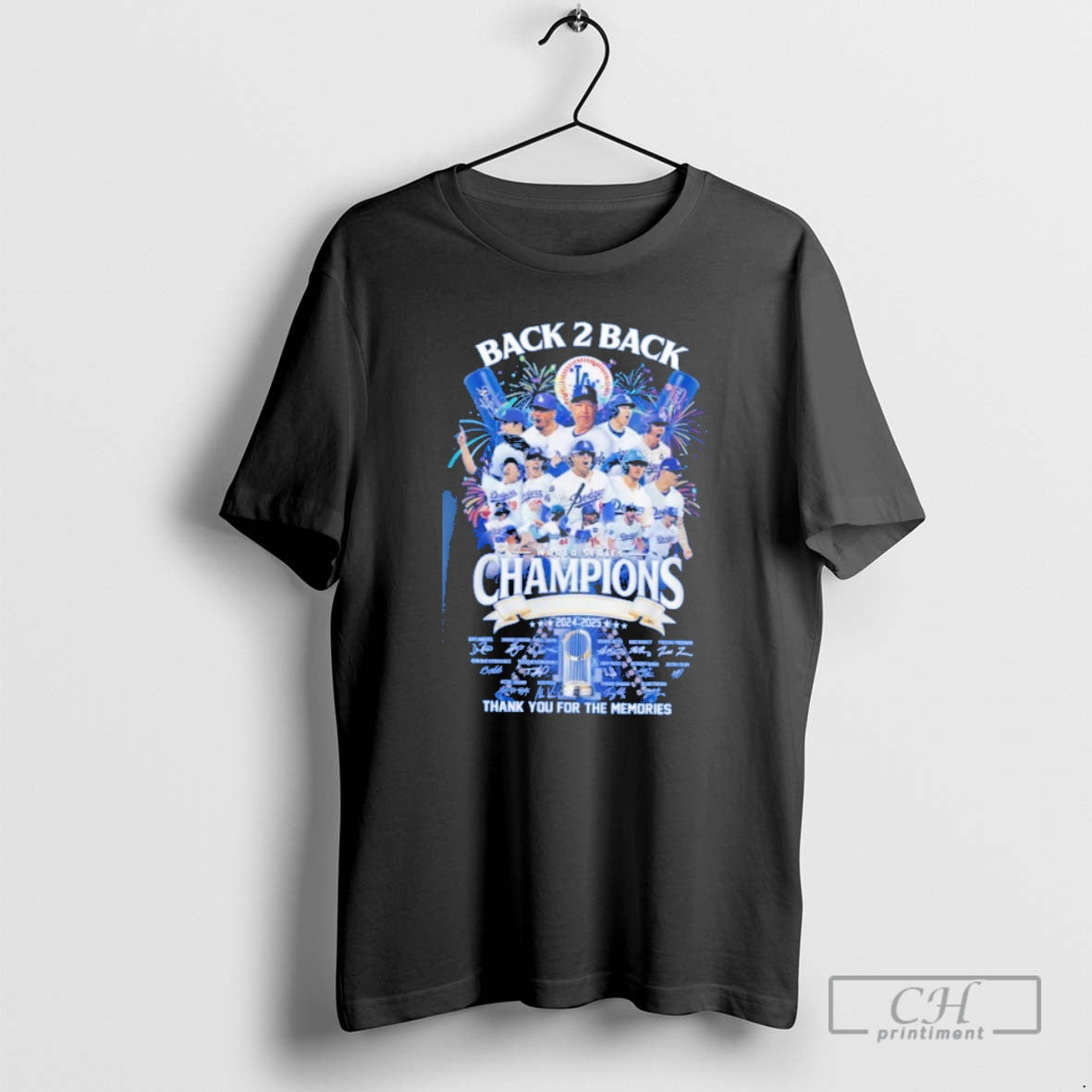 Classic Dodgers Back 2 Back World Series Champions 2024 2025 Thank You For The Memories T-Shirts, Hoodie, Sweatshirt