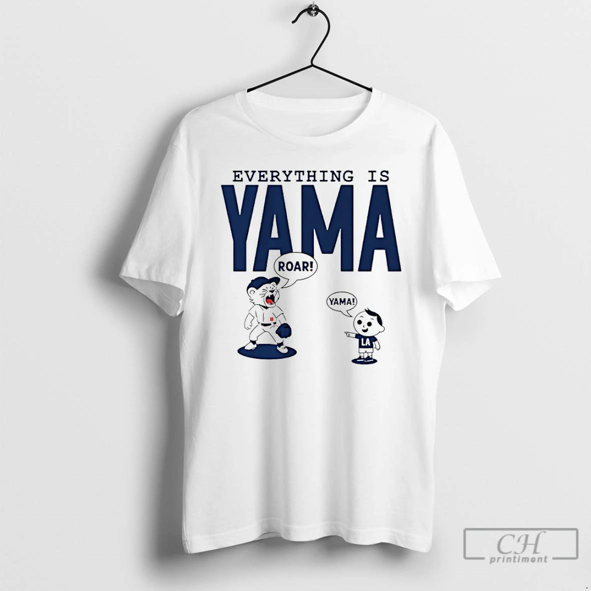 Classic Dodgers Yoshinobu Yamamoto Everything Is Yama Mascot Cartoon T Shirts Hoodie, Sweatshirt | InkNestWear.com