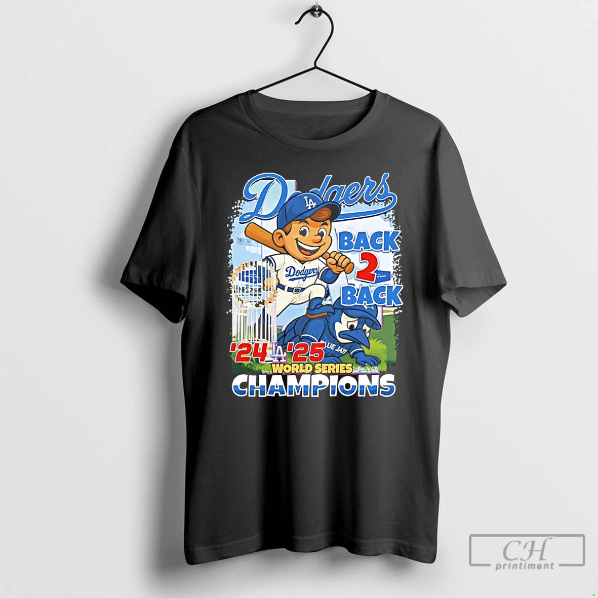 Classic Dodgers Beat Blue Jays Back 2 Back 24 25 World Series Champions Mascot T-Shirts, Hoodie, Sweatshirt | InkNestWear.com