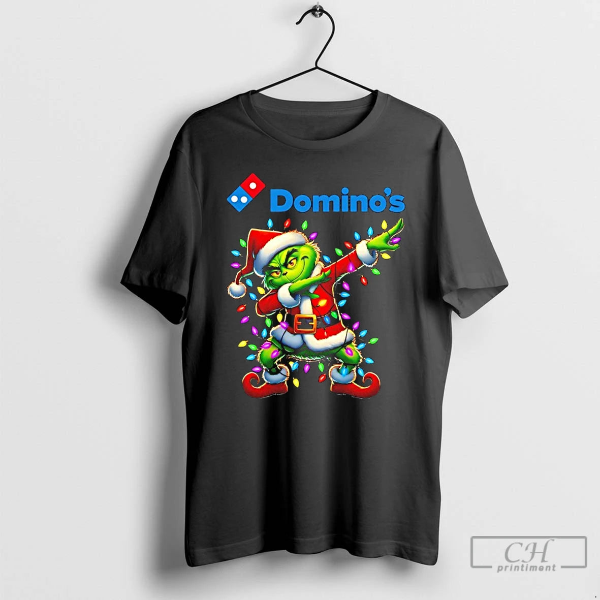 Classic Dominos X Grinch Dabbing Christmas 2025 T Shirts Hoodie, Sweatshirt | InkNestWear.com