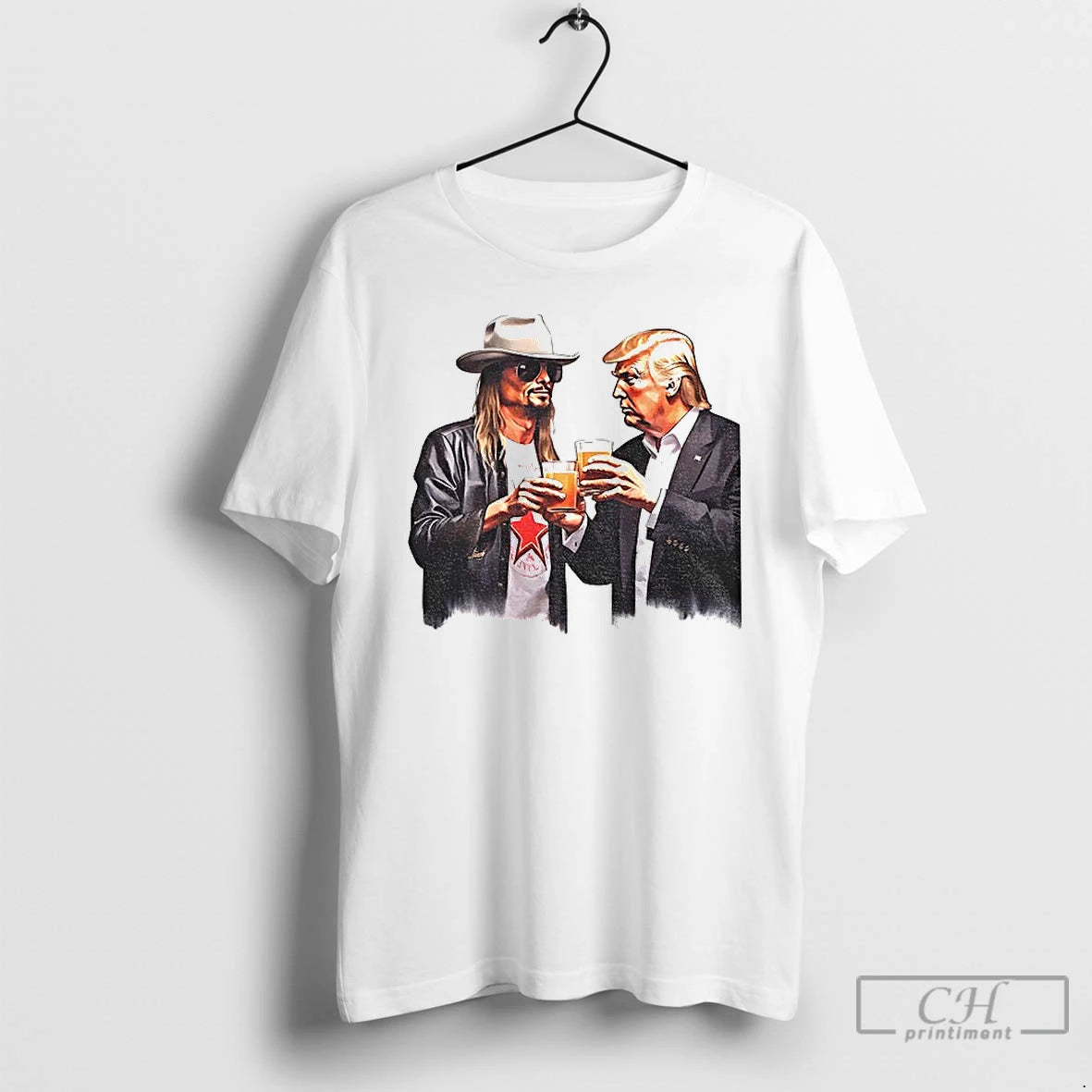 Classic Donald Trump And Kid Rock Drinking Beer Cartoon T-Shirts, Hoodie, Sweatshirt | InkNestWear.com