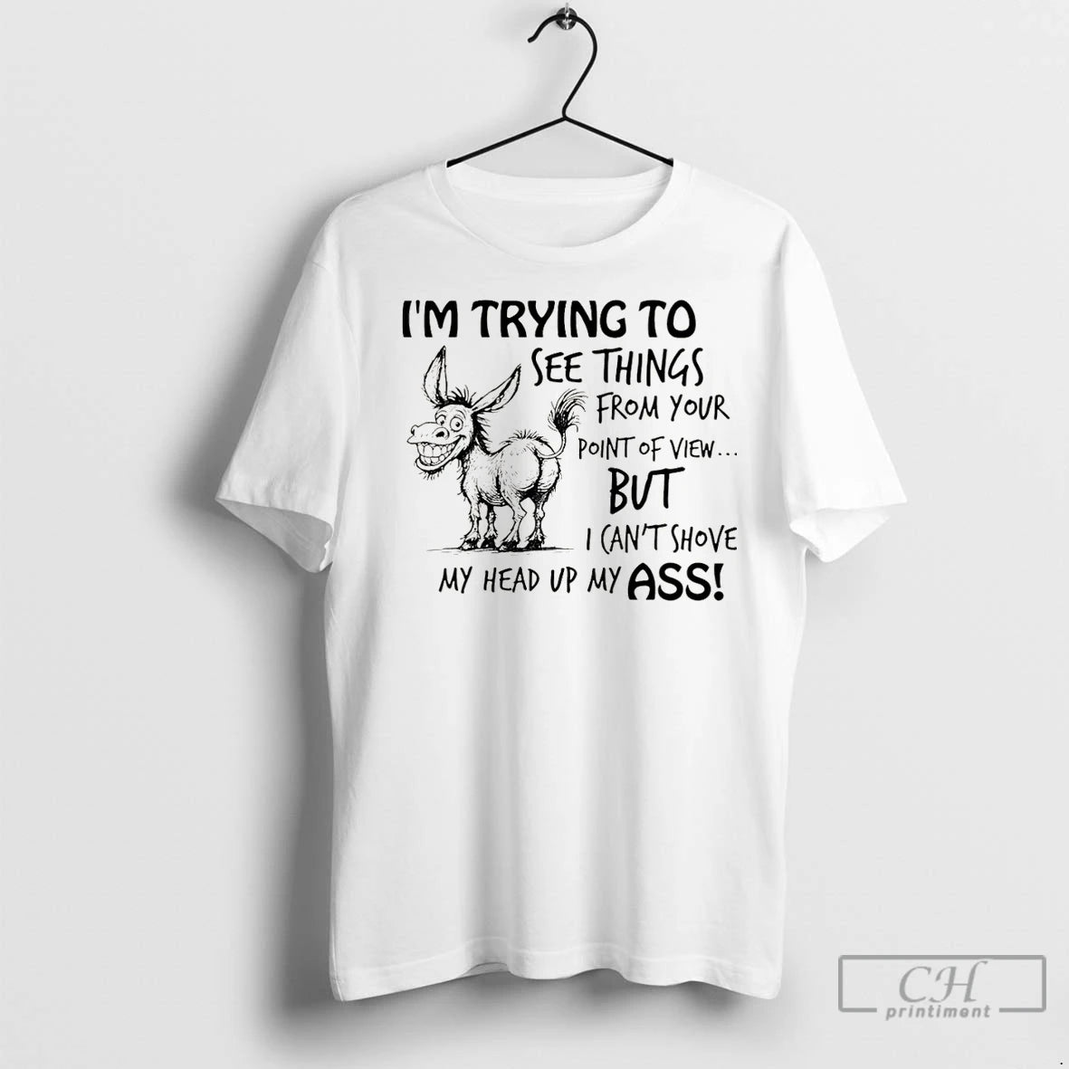Classic Donkey I Am Trying To See Things From Your Point Of View Christmas Ornaments T-Shirts, Hoodie, Sweatshirt