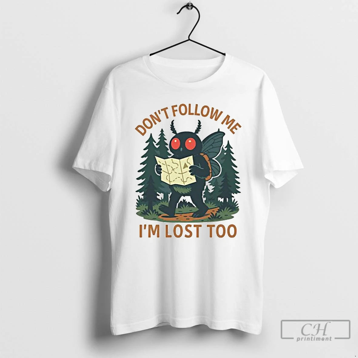 Classic Dont Follow Me Im Lost Too Mothman Ornaments T Shirts Hoodie, Sweatshirt | InkNestWear.com