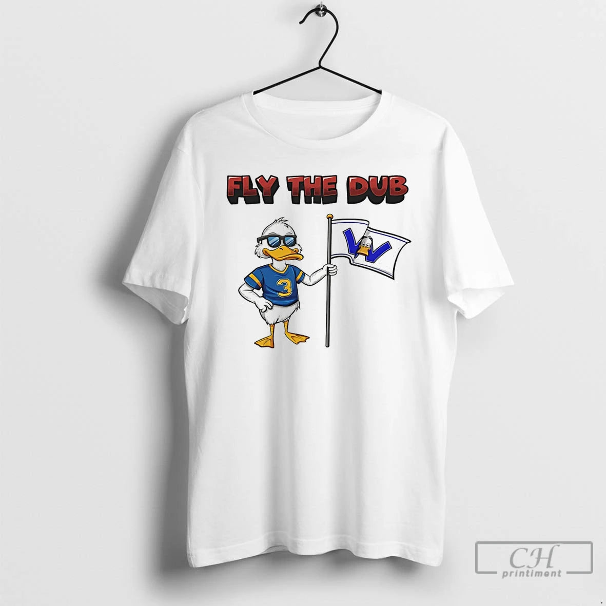 Classic Ducks Sports Fly The Dub Blue Mascot T Shirts Hoodie, Sweatshirt | InkNestWear.com