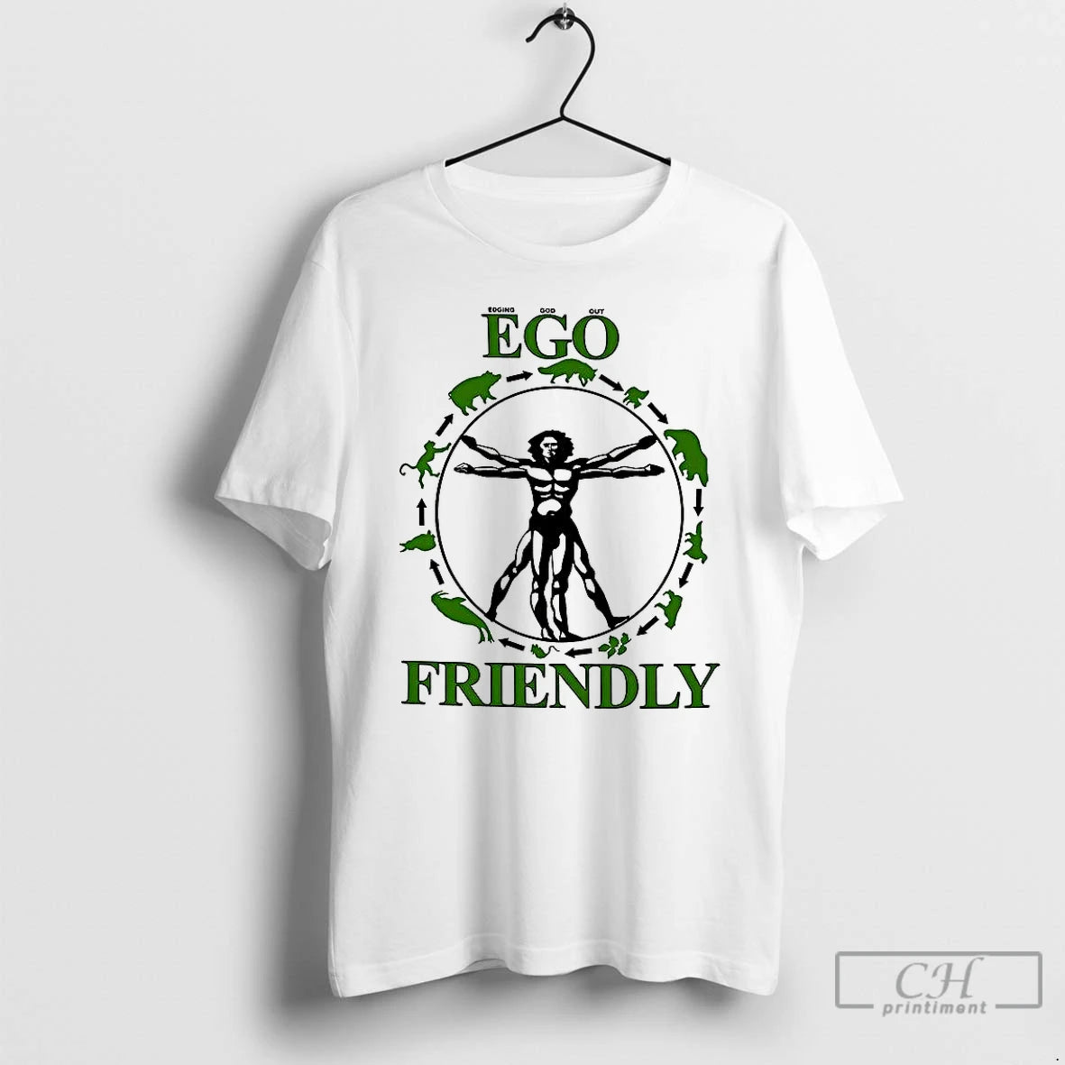 Classic Ego Edging God Out Friendly Food Chain T Shirts Hoodie, Sweatshirt | InkNestWear.com