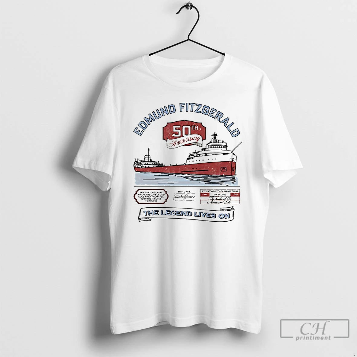 Classic Edmund Fitzgerald 50th Anniversary The Legend Lives On T-Shirts, Hoodie, Sweatshirt | InkNestWear.com