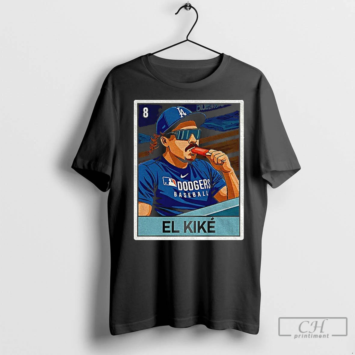 Classic El Kike Enrique Hernandez Eat Hot Dog Los Angeles Dodgers Mlb Baseball 2025 Card T-Shirts, Hoodie, Sweatshirt