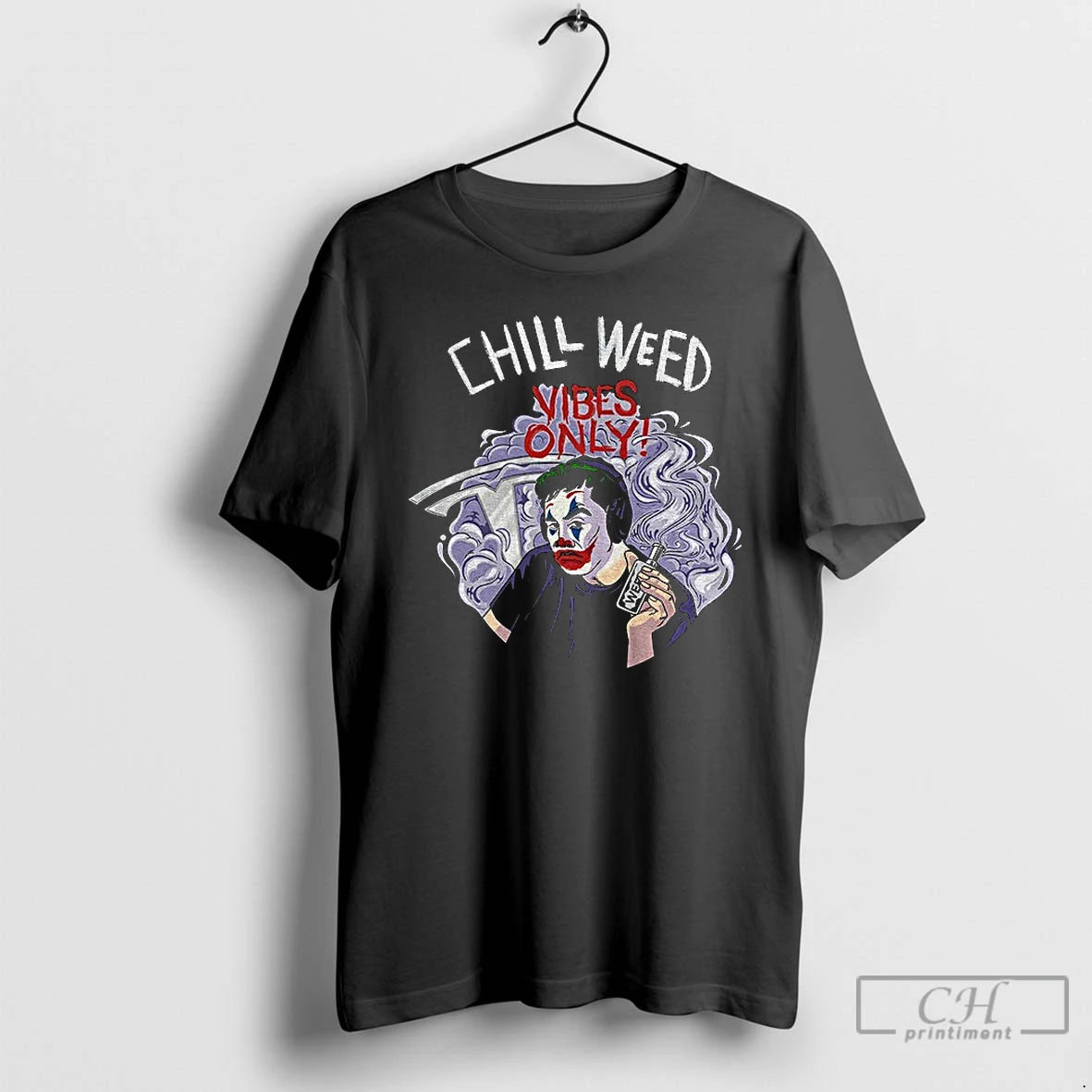 Classic Elon Musk X Joker Chill Weed Vibes Only T-Shirts, Hoodie, Sweatshirt | InkNestWear.com