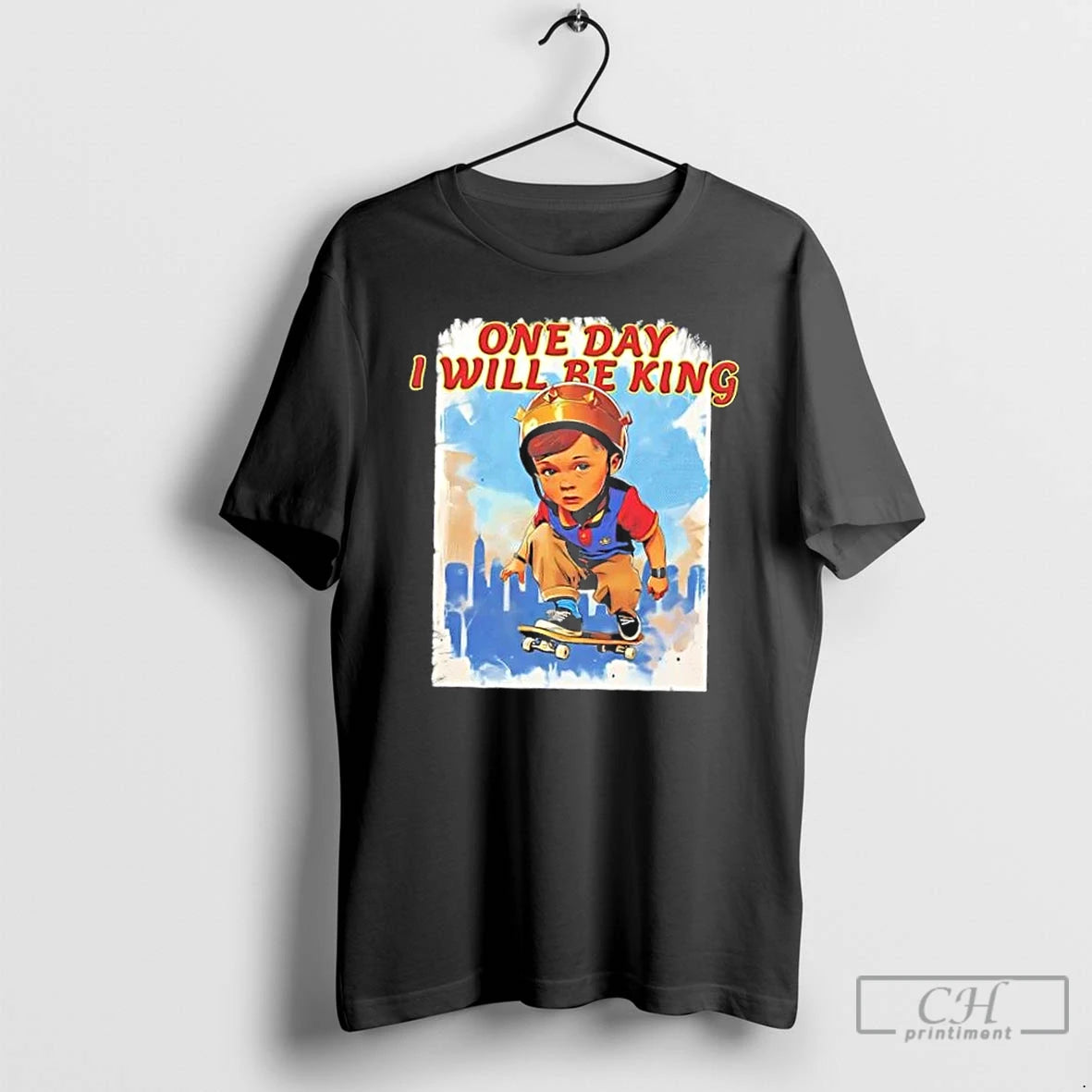 Classic Empire Skate Retro Kid On Skateboard T Shirts