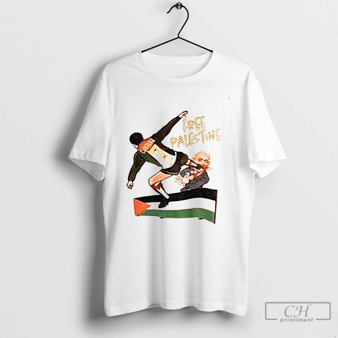 Classic Eric Cantona Kicking Benjamin Netanyahu Free Palestine Flag Funny Political T-Shirts, Hoodie, Sweatshirt