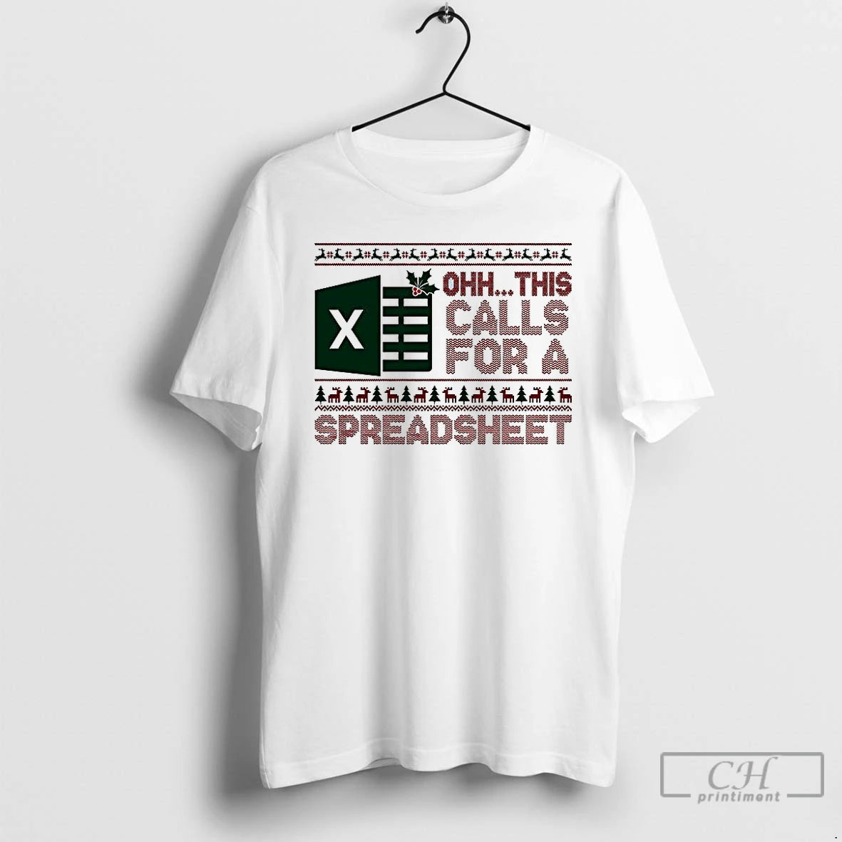 Classic Excel Ohh This Calls For A Spreadsheet Christmas Ugly T-Shirts, Hoodie, Sweatshirt | InkNestWear.com