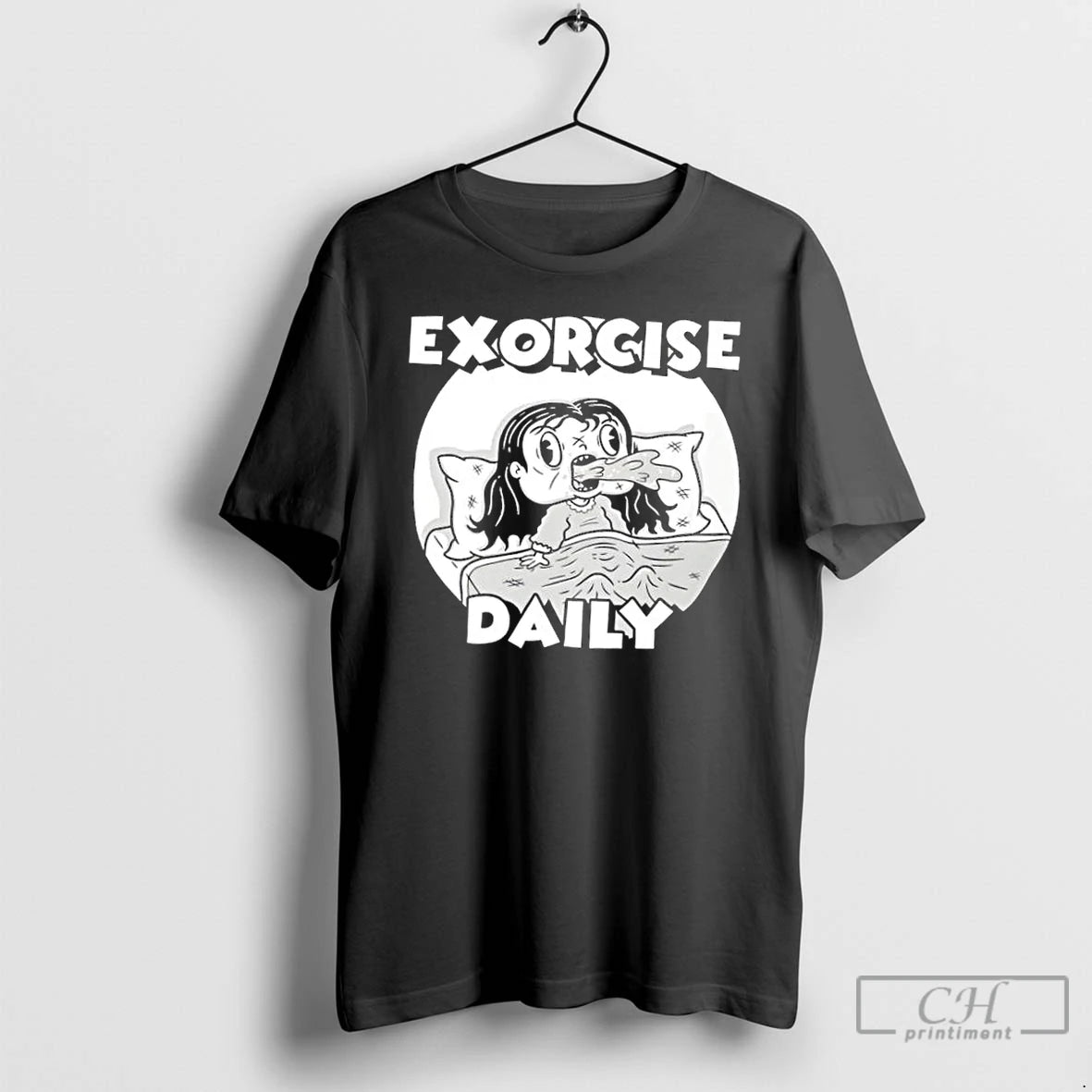 Classic Exorcise Daily Cartoon Horror Parody T Shirts Hoodie, Sweatshirt | InkNestWear.com