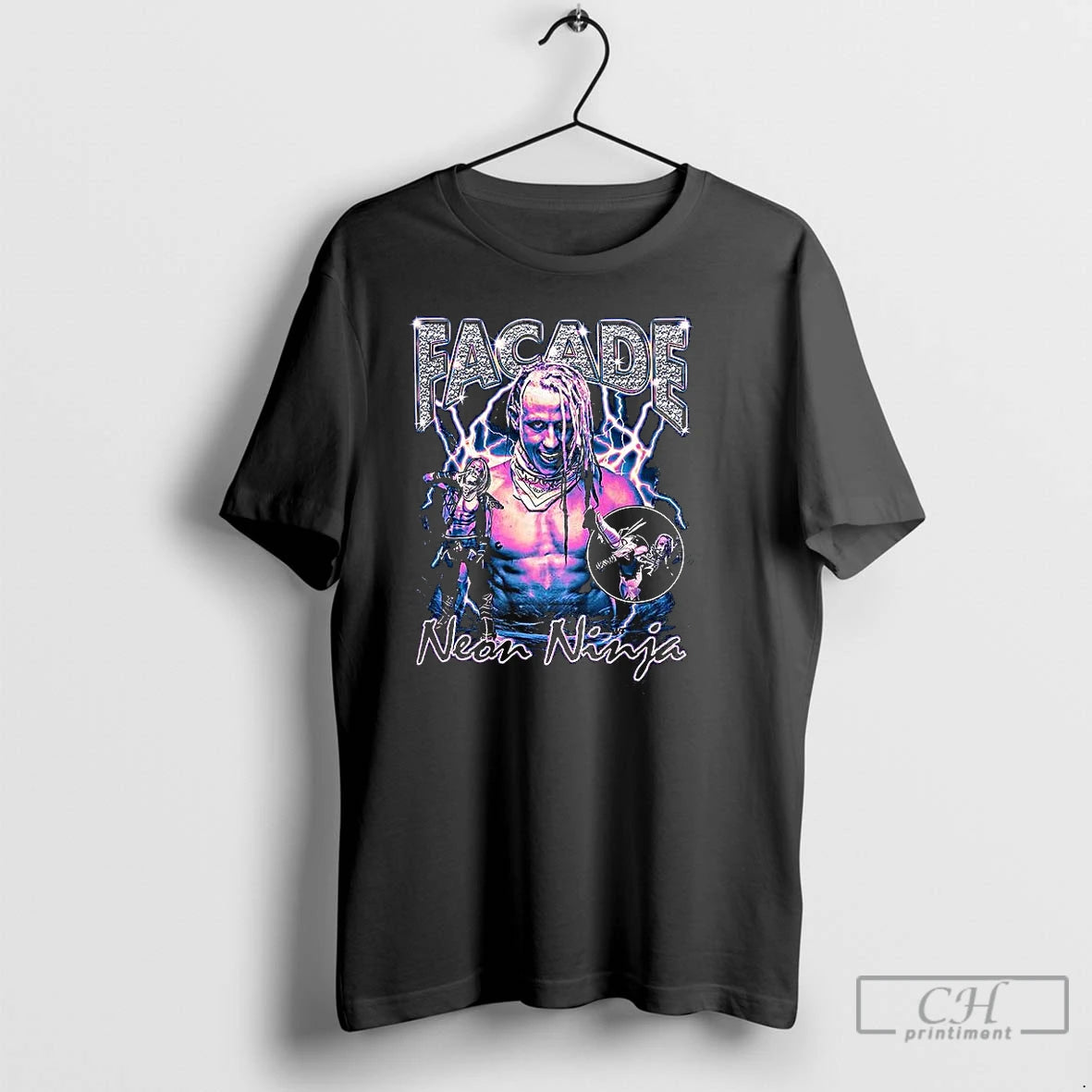 Classic Facade Neon Ninja Bling Bling Lighting Graphic T Shirts Hoodie, Sweatshirt | InkNestWear.com
