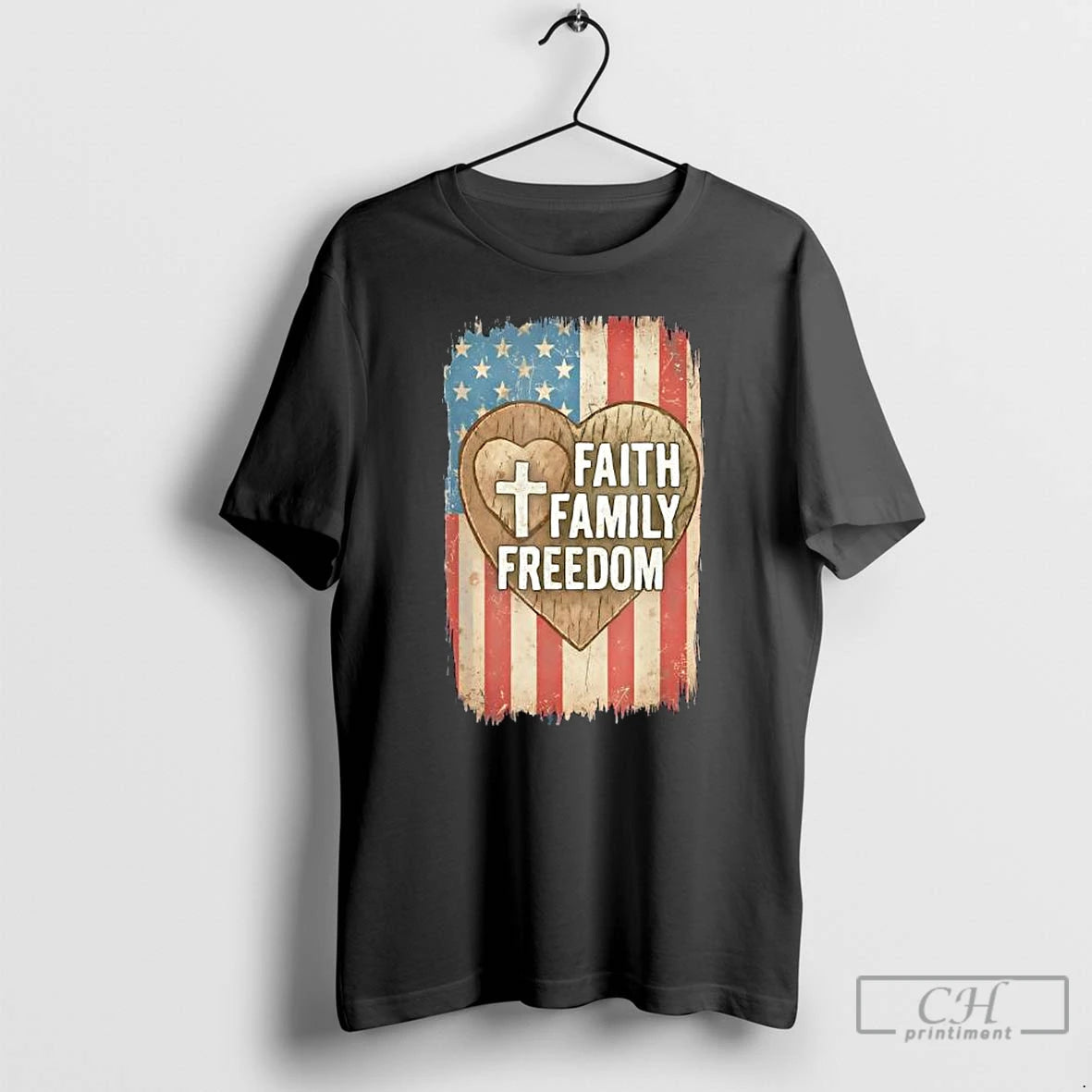 Classic Faith Family Freedom Patriotic Christian Cross Usa Flag T Shirts Hoodie, Sweatshirt | InkNestWear.com