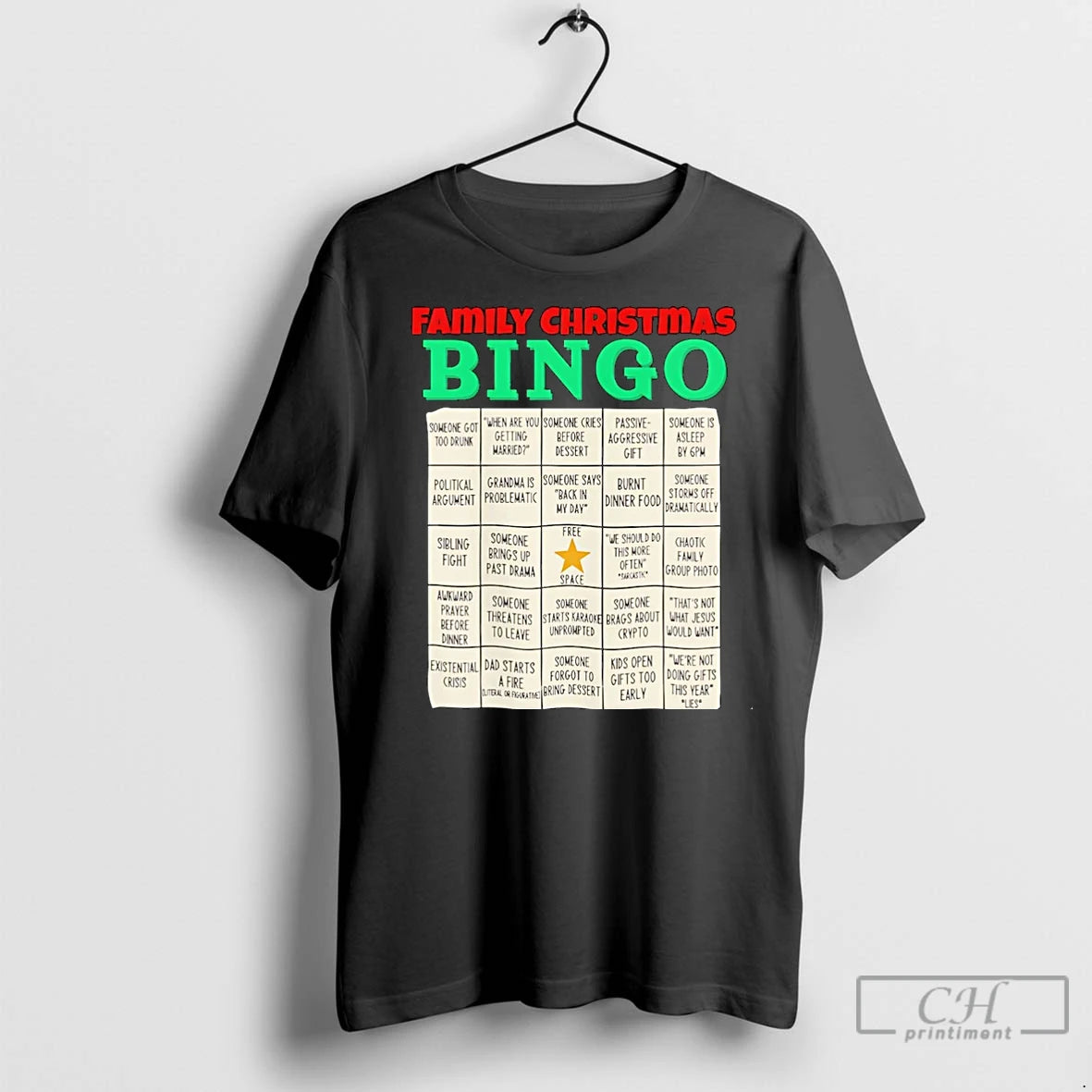 Classic Family Christmas Bingo Free Space Christmas Ornaments T-Shirts, Hoodie, Sweatshirt | InkNestWear.com