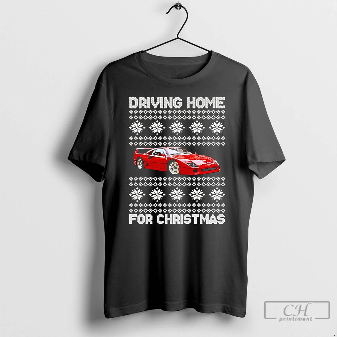 Classic Ferrari Driving Home Christmas T Shirts Hoodie, Sweatshirt | InkNestWear.com