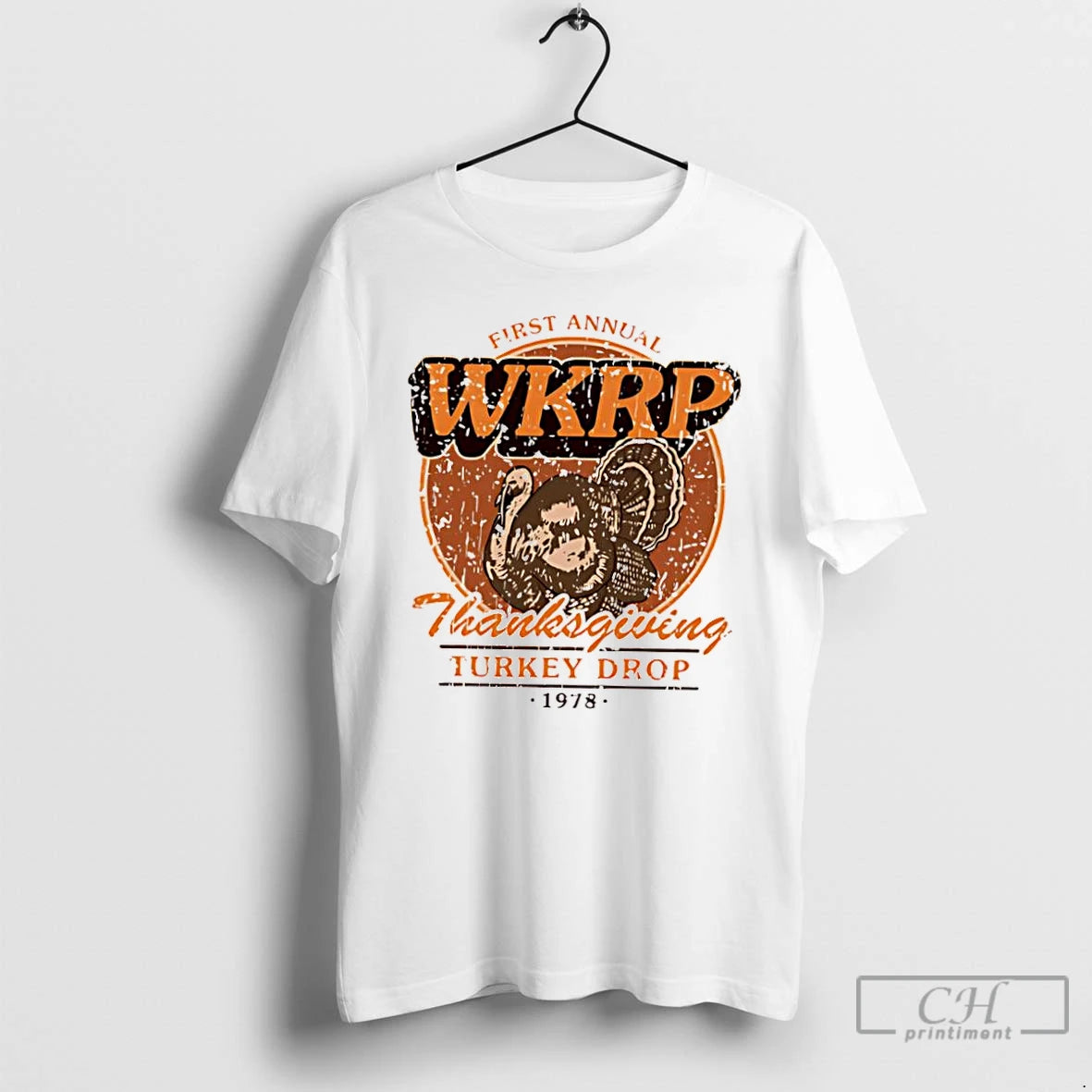 Classic First Annual Wkrp Thanksgiving Turkey Drop 1978 Wkrp In Cincinnati Graphic T Shirts Hoodie, Sweatshirt