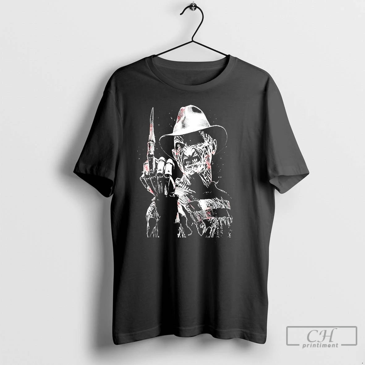 Classic Freddy Krueger Middle Finger A Nightmare On Elm Street Character Horror Halloween T-Shirts, Hoodie, Sweatshirt
