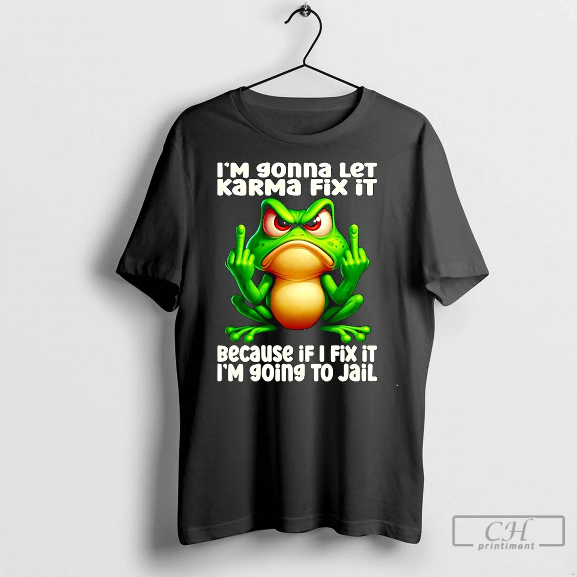 Classic Frog Middle Finger I Am Going To Let Karma Fix It Christmas T-Shirts, Hoodie, Sweatshirt | InkNestWear.com