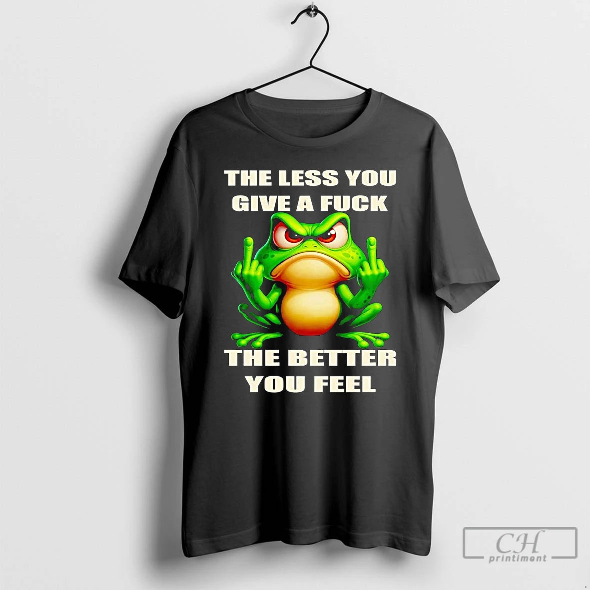 Classic Frog The Less You Give A Fuck The Better You Feel T Shirts Hoodie, Sweatshirt | InkNestWear.com
