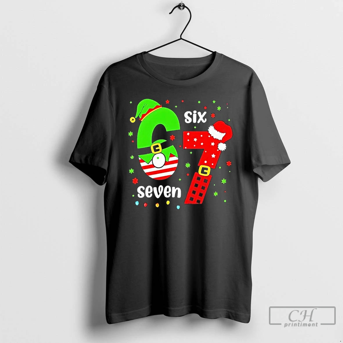 Classic Funny 6 7 Six Seven Christmas Elf Santa Xmax 67 T-Shirts, Hoodie, Sweatshirt | InkNestWear.com