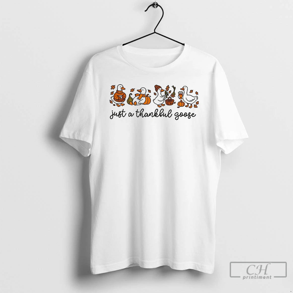 Classic Funny Cute Pumpkin Spice Thanksgiving Goose T-Shirts, Hoodie, Sweatshirt | InkNestWear.com