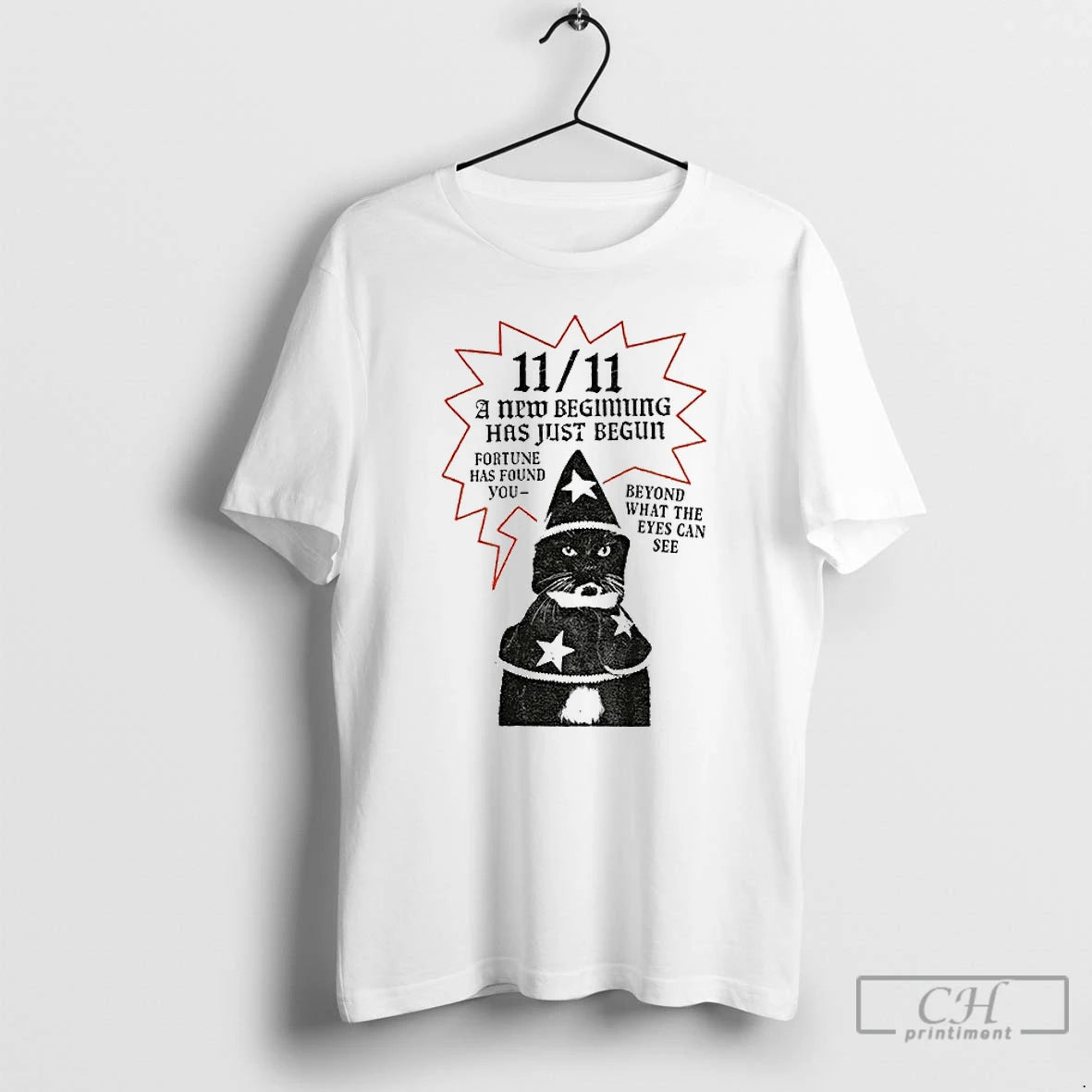 Classic Funny Cat 11 11 A New Beginning Has Just Begun Fortune Has Found You T-Shirts, Hoodie, Sweatshirt | InkNestWear.com
